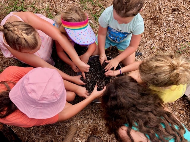 Arden Girl Scouts Earn Their Gardening Badge at the Farm